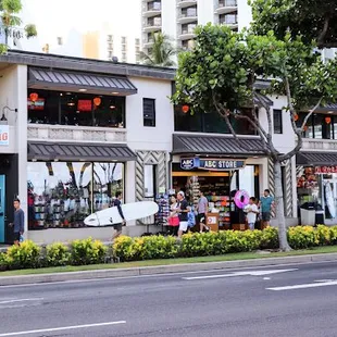 We&apos;re on the 2nd floor, on the main Waikiki strip with ocean views!