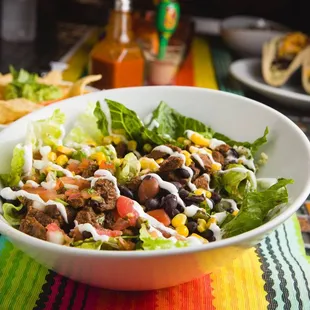 Taco Salad that is OMG--Oh My Gosh it is good.