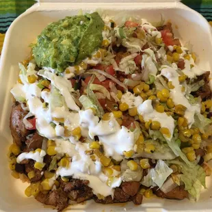 Huge Chicken Burrito Bowl!!!  Twice the size of Chipotle and same flavor