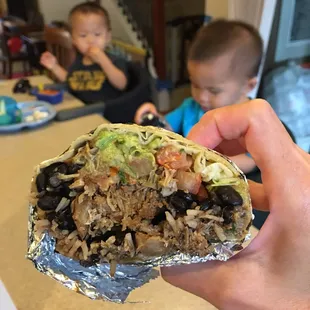 Kalua carnitas burrito