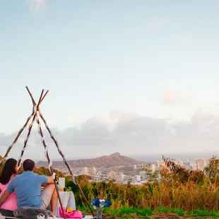 a snapshot of us enjoying the view during our picnic