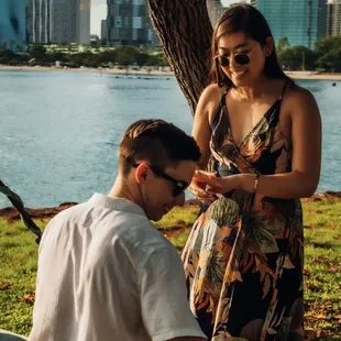 1 of the 2 proposal pictures that turned out great, but do not appreciate the blurred skin effect and owner has not given raw img