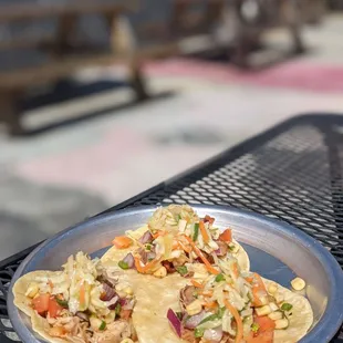 Pulled chicken tacos