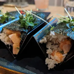 Salmon &amp; Yellowtail Handrolls