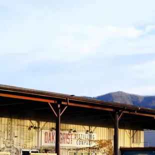 An outside view of our distillery