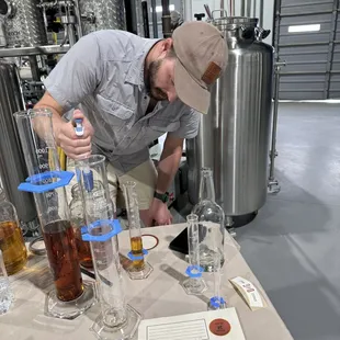 Putting the new blend together.