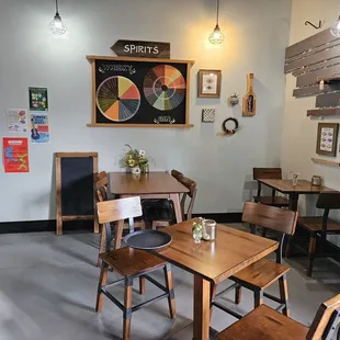 tables and chairs