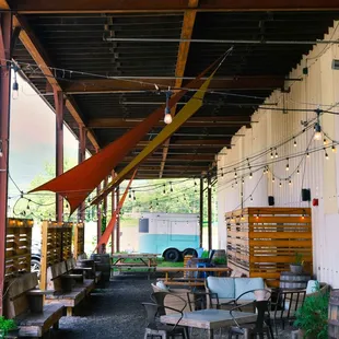 Our covered patio area