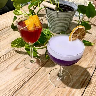 O&amp;G Boulevardier (left) and Flight of the Butterfly (right)