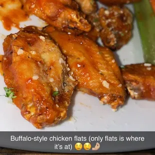 The flavoring of these Buffalo wings literally have you drooooling!