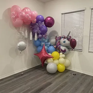 This was a house warming balloon garland for my daughter