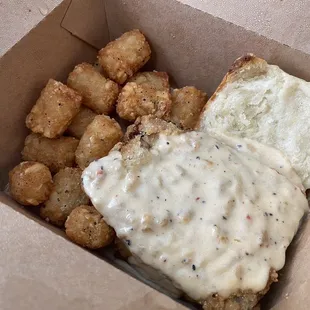 Country fried brisket biscuit (yum!)