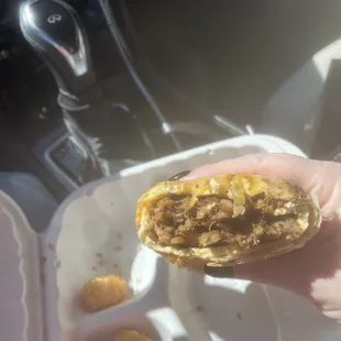 Boudin breakfast burrito interior