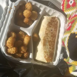 Boudin breakfast burrito