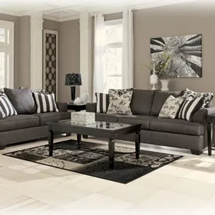 Levon Charcoal Living Room