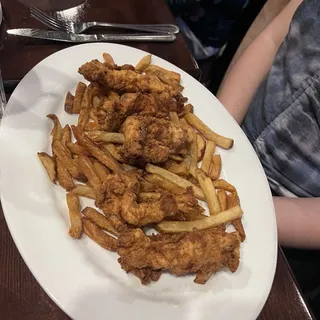 Hand Battered Boneless Chicken Tenders with Fries