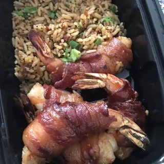 Bourbon Glazed Bacon Wrapped Shrimp