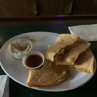 Caribbean jerk chicken quesadilla