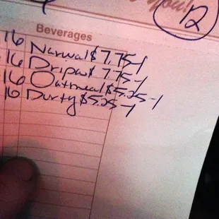 Umm, I think they need a price list. Shit!