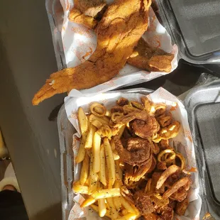 Large combo!  Over-cooked, over-seasoned and just awful!