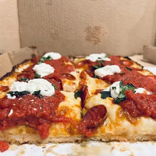 Classic Detroit deep dish-YUM. June 2022