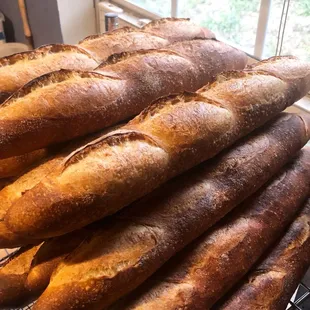 Traditional French baguettes