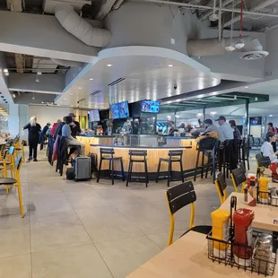 the dining area of the restaurant