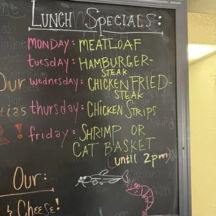 Lunch menu
