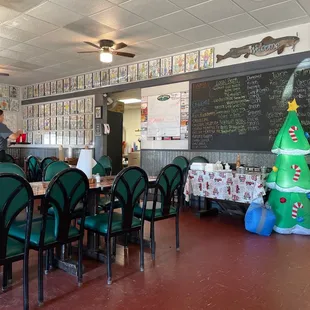 Inside seating area.