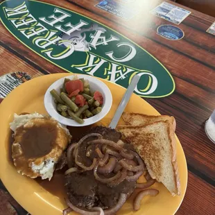 Lunch special hamburger steak