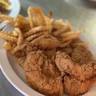 fried chicken and french fries