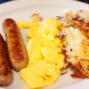 SAUSAGE, EGGS &amp; HASH BROWNS