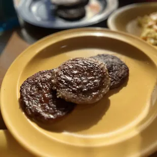 Sausage patties were wonderfully, prepare and perfectly seasoned