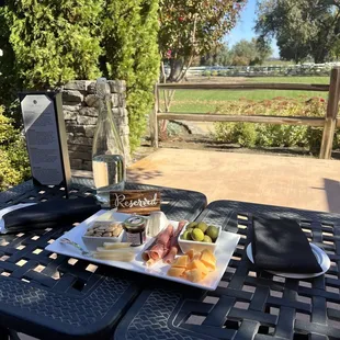 Patio experience with cheeseboard