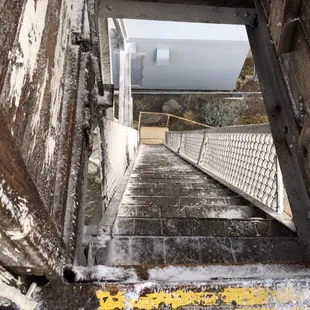 Stairs can get a bit icy