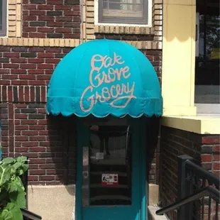 the entrance to the store