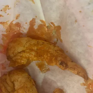 This is one of the 'boneless Buffalo wings'.