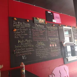 The menu
