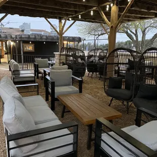 Covered outdoor Seating for large groups