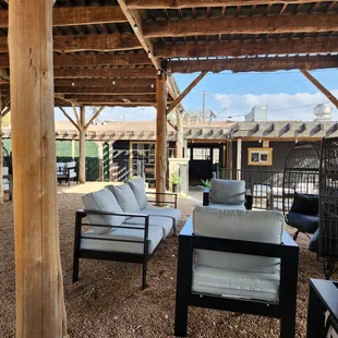 Covered outdoor seating