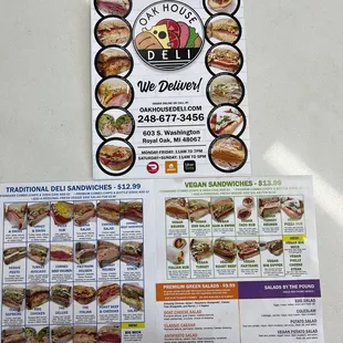 Oak House Deli menus