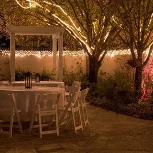 Oak Lodge has beautiful courtyards.