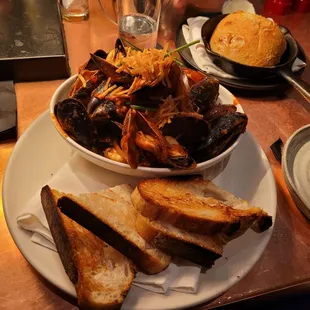 Mussels and hearth bread