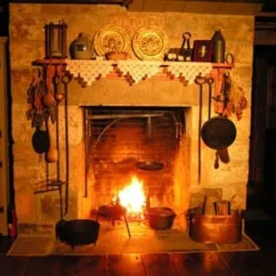 Hearth fireplace in the living room.