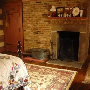 Master bedroom fireplace