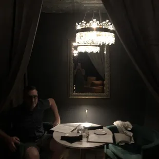 2 person table in back room