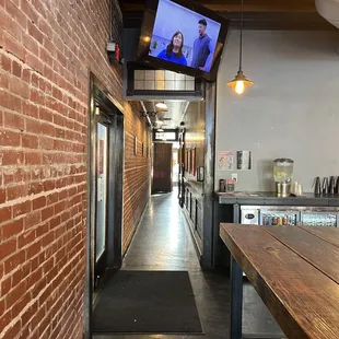 Hallway to the bathrooms