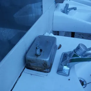 No soap in the dispensers.