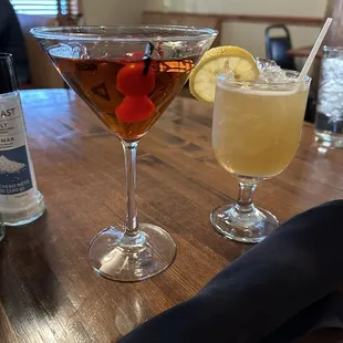 Adult beverages. How hard is it to make a Manhattan? Too hard for some I guess.