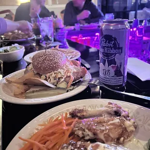 Burger and Wings.